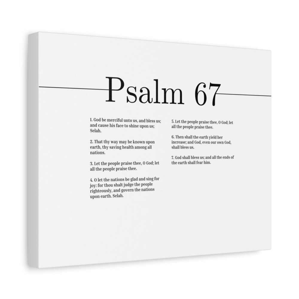 Scripture Canvas God Be Merciful Unto Us Psalm 67 Christian Wall Art Bible
